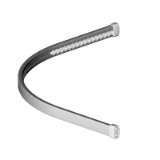 Shower curtain rail C-shaped (quarter circle), aluminium - Sanitary accessories