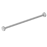 I-shaped shower curtain rod, adjustable - Sanitary accessories