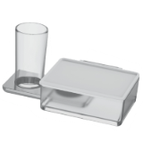 LIV Glass holder and wet wipes/utensils box - Sanitary accessories