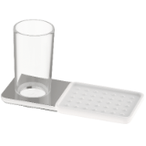LIV glass holder and soap holder - Sanitary accessories