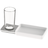 LIV Glass holder and storage dish - Sanitary accessories