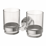 Livio Adesio Double Glass Holder - Sanitary accessories