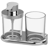 Nia Adesio soap dispenser and glass holder - Sanitary accessories