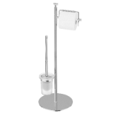 Universal toilet paper holder and brush set free-standing - Sanitary accessories