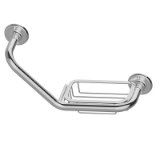 NSG bath handle, angled with wire soap basket - Sanitary accessories